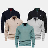 Ralph Lauren Raffinierter Rippstrick-Pullover mit Reißverschluss