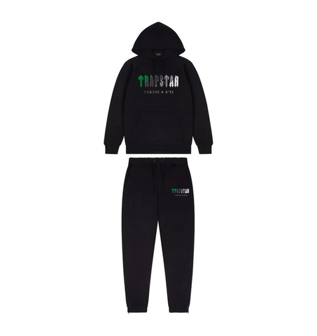 Trapstar Chenille Decoded Hoodie Tracksuit Black/Green
