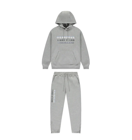 Trapstar Chenille Decoded Hoodie 2.0 Tracksuit Grey/Ice Blue