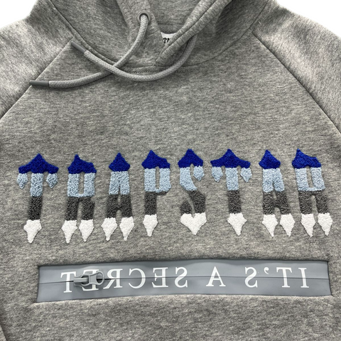 Trapstar Chenille Decoded Hoodie 2.0 Tracksuit Grey Ice Edition