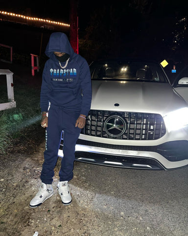 Trapstar Chenille Decoded Hoodie 2.0 Tracksuit Medieval Blue