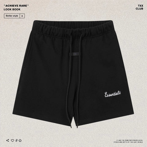Fear of Go Minimalist Letter Embroidery Casual Shorts