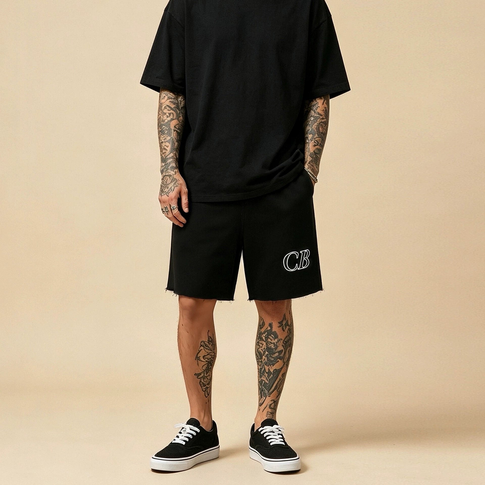 Cole Buxton minimalist letter printed five quarter pants American fashion brand men's and women's loose casual sports shorts