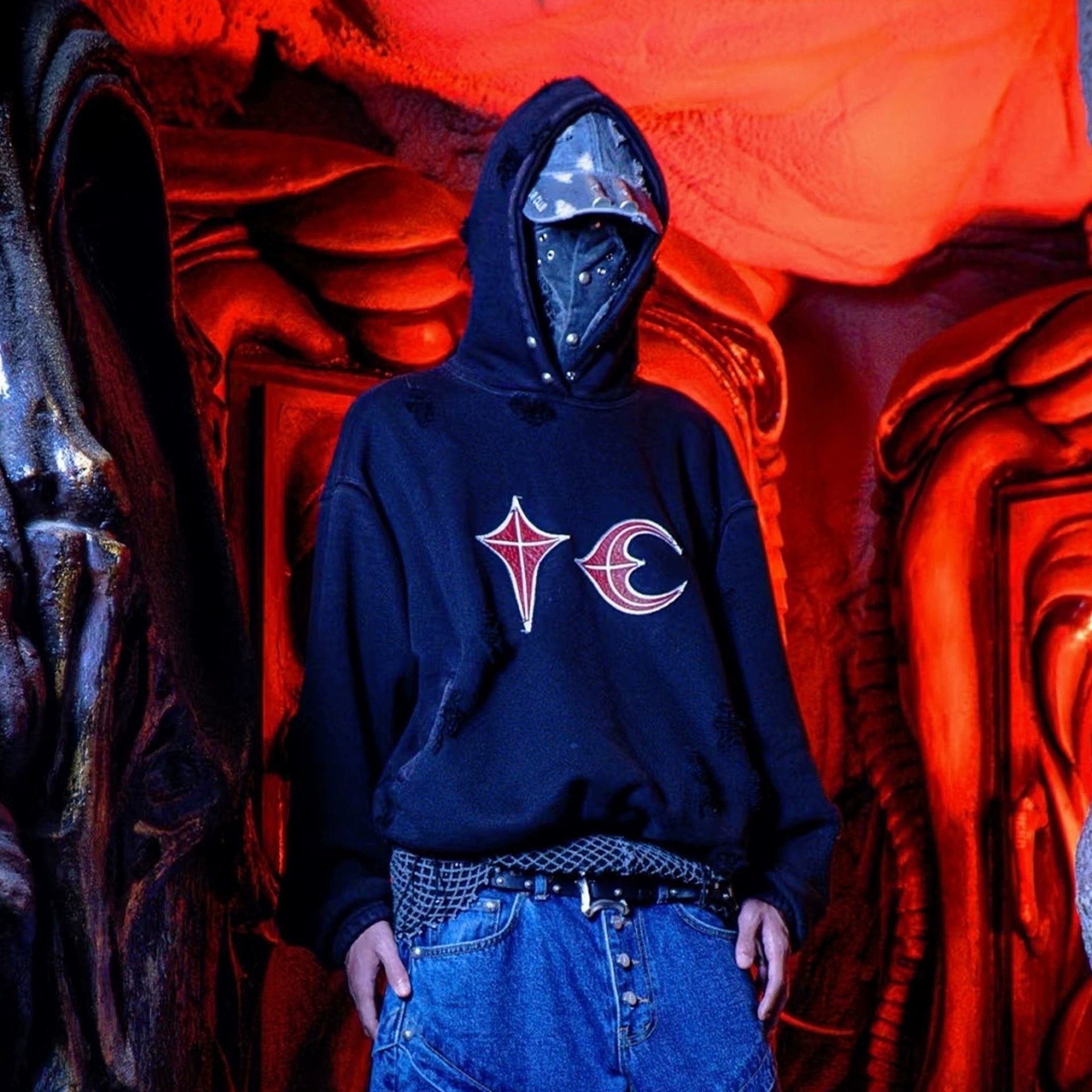 Thug Club Stained Wrinkled Vintage Hoodie