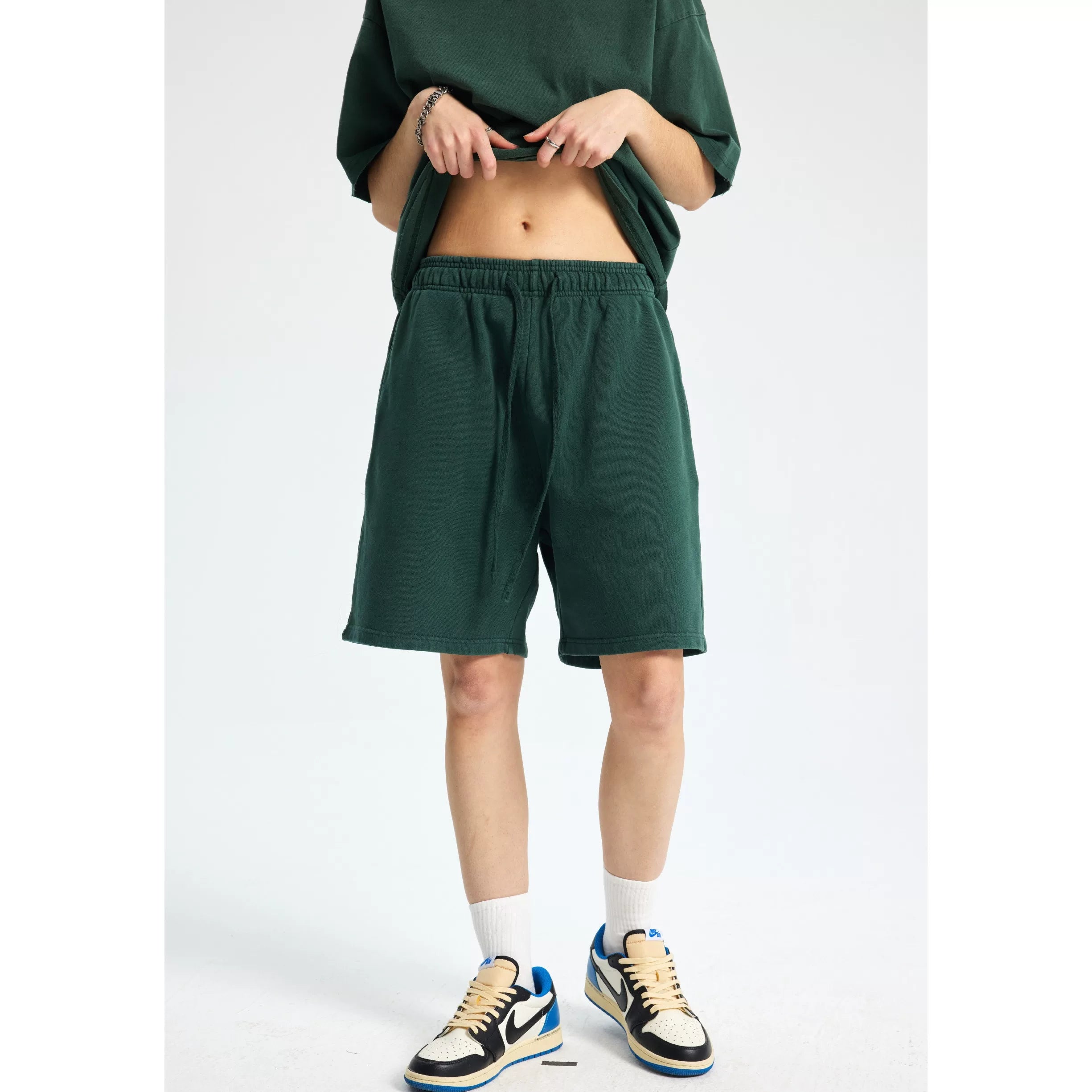 KANYE Washed Hip-Hop Sportswear Shorts