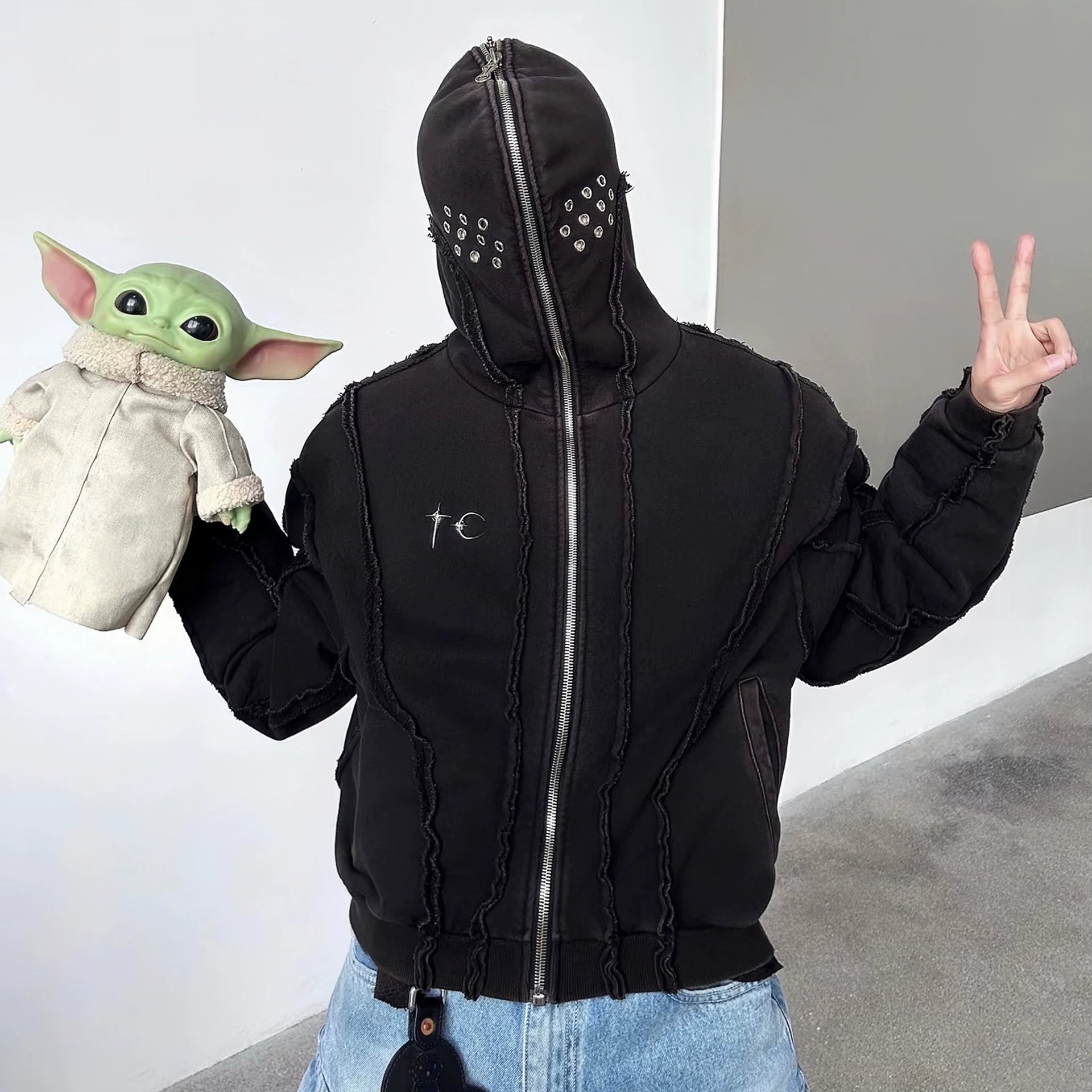 THUG CLUB Shark Mask Hoodie