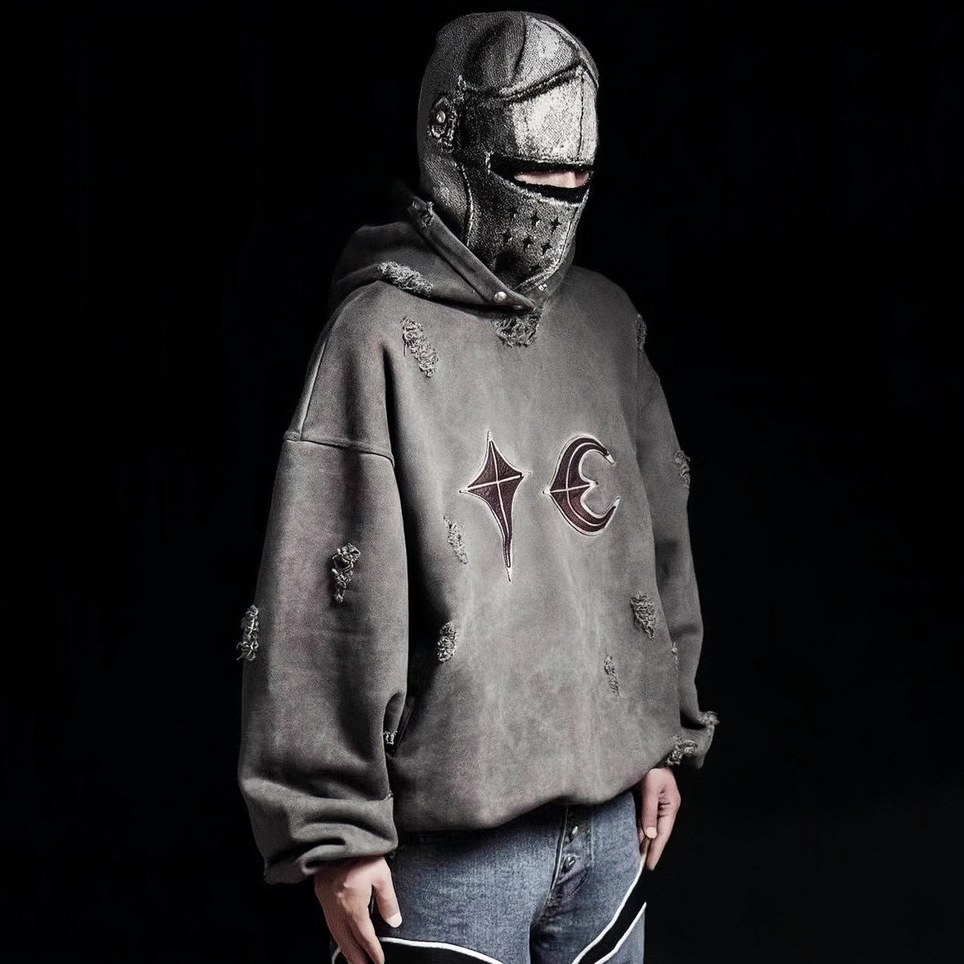 Thug Club Stained Wrinkled Vintage Hoodie