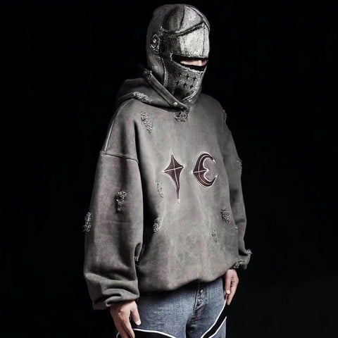 Thug Club Stained Wrinkled Vintage Hoodie