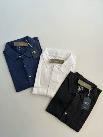 J.CREW Pure Cotton Solid-color Polo Shirt