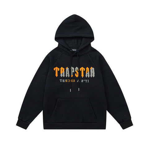 Trapstar Chenille Decoded Hoodie Tracksuit Black/Orange