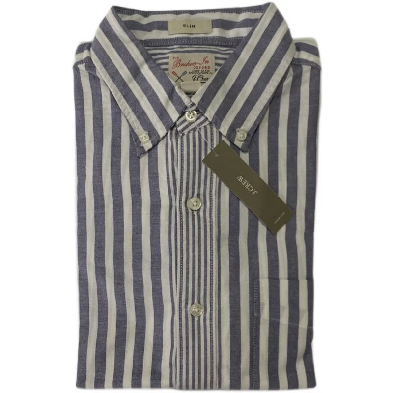 J.CREW Pure Cotton Oxford Blouse with Stripes Shirt