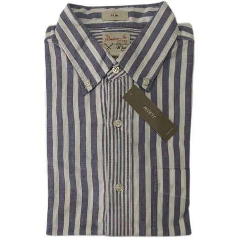 J.CREW Pure Cotton Oxford Blouse with Stripes Shirt