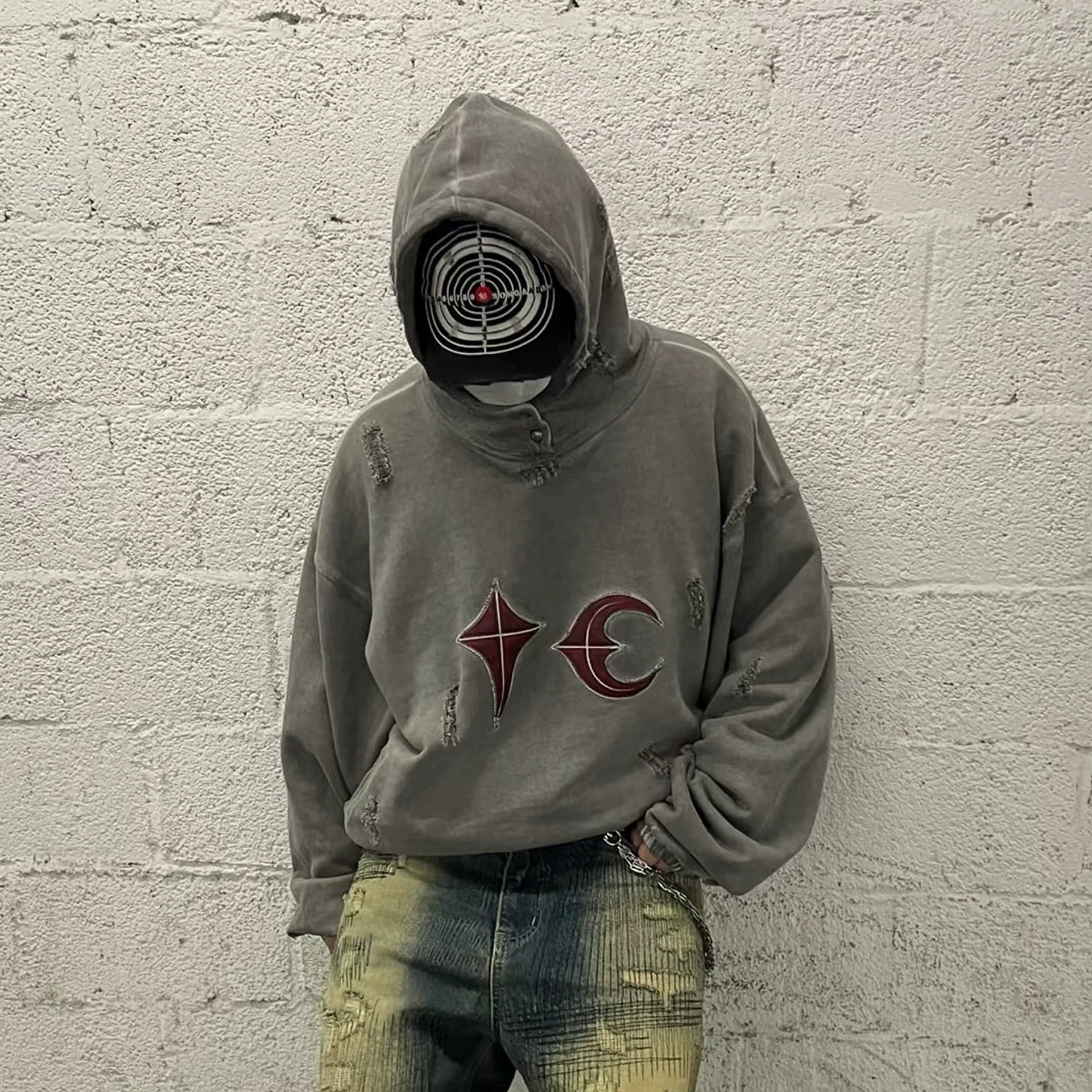 Thug Club Stained Wrinkled Vintage Hoodie