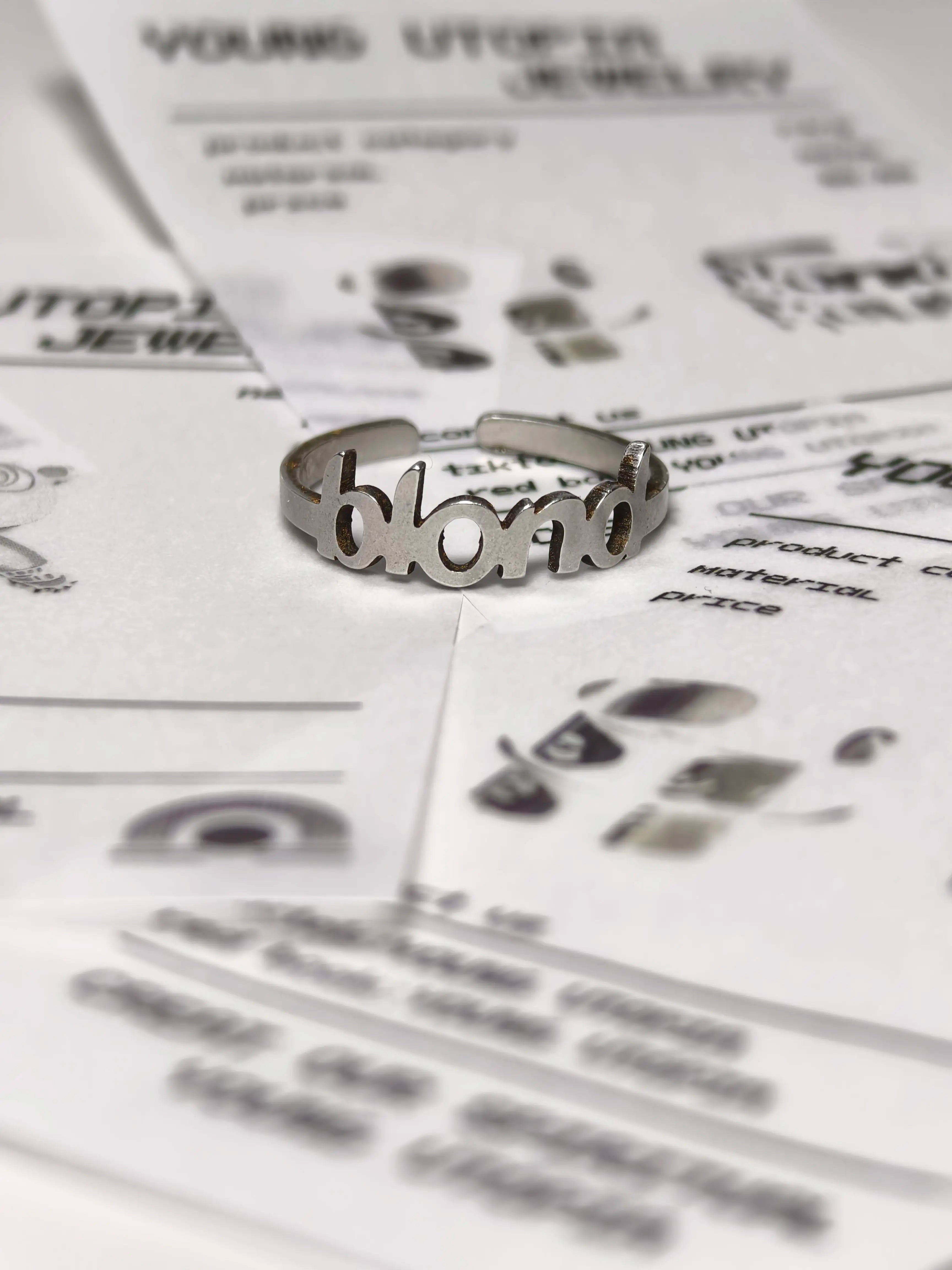 Opium Blond Carti Inspired Hip Hop Silver Ring