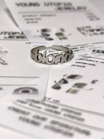 Opium Blond Carti Inspired Hip Hop Silver Ring