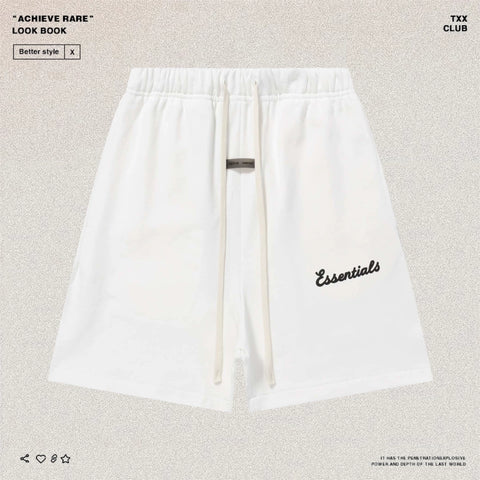 Fear of Go Minimalist Letter Embroidery Casual Shorts