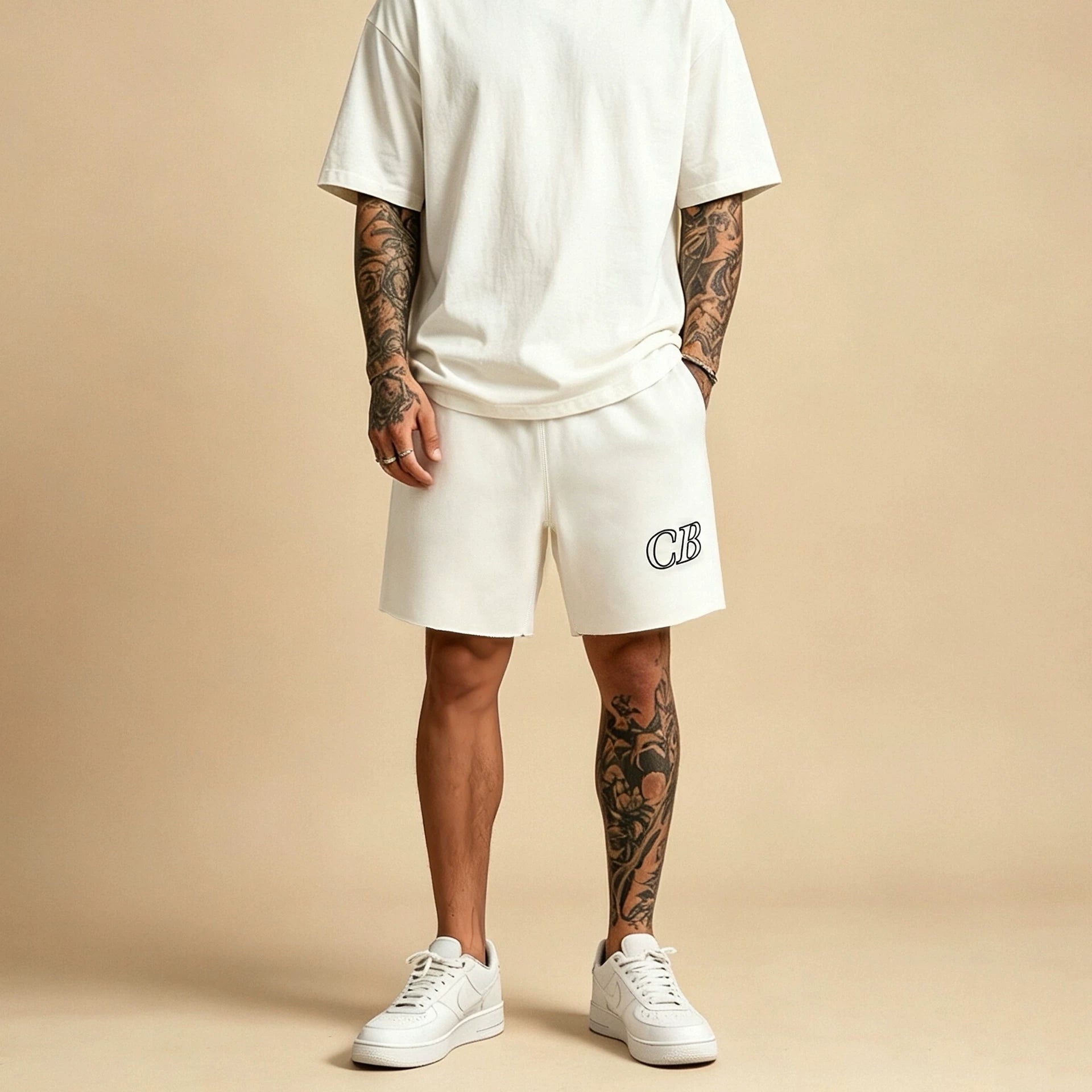 Cole Buxton minimalist letter printed five quarter pants American fashion brand men's and women's loose casual sports shorts