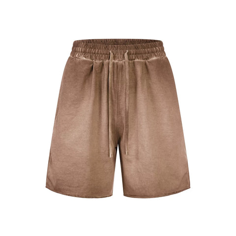 KANYE's loose, washed and distressed shorts