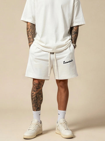Fear of Go Minimalist Letter Embroidery Casual Shorts