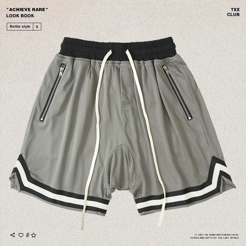 FEAR OF GOD FOG Season 5 Main Line Sports Basketball Pants High Street Loose Trendy Brand Mesh Five Point Shorts