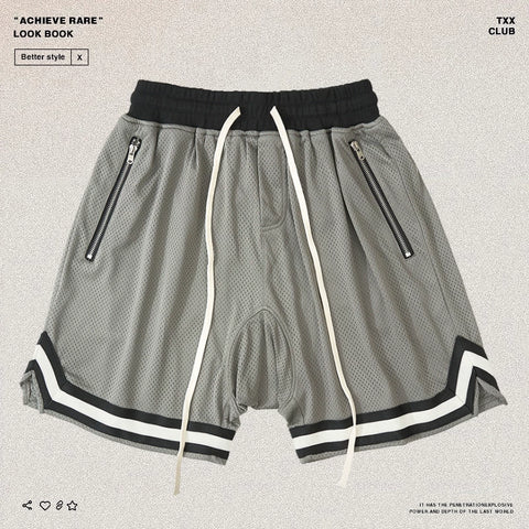 FEAR OF GOD FOG Season 5 Main Line Sports Basketball Pants High Street Loose Trendy Brand Mesh Five Point Shorts
