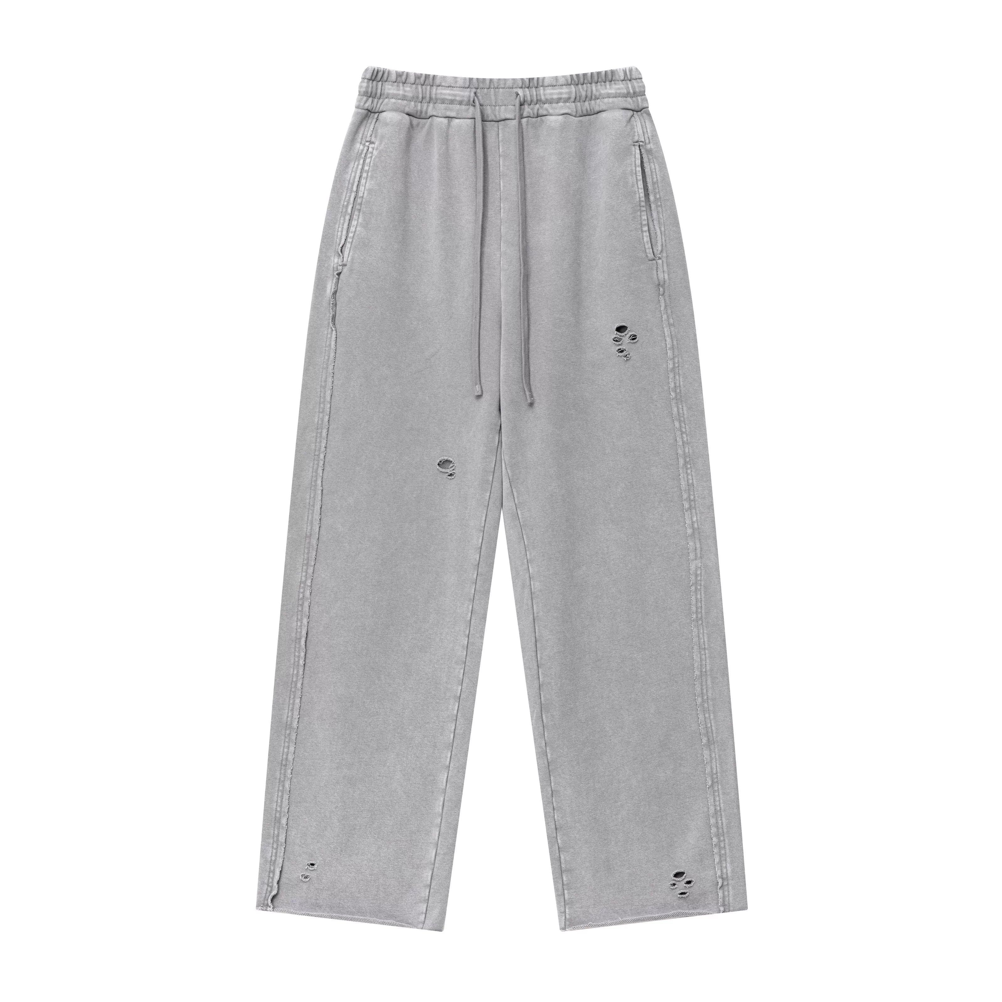 KANYE stretchable distressed loose jogger pants