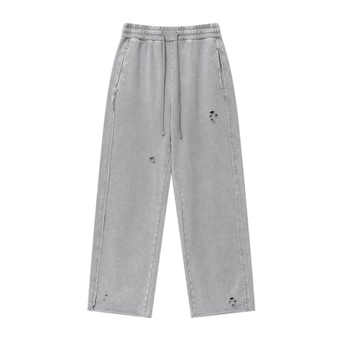 KANYE stretchable distressed loose jogger pants