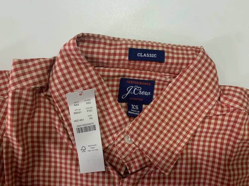 In-stock J.CREW solid-color cotton long-sleeved shirt