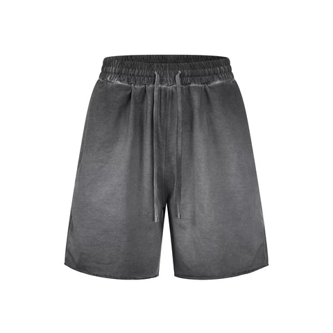 KANYE's loose, washed and distressed shorts