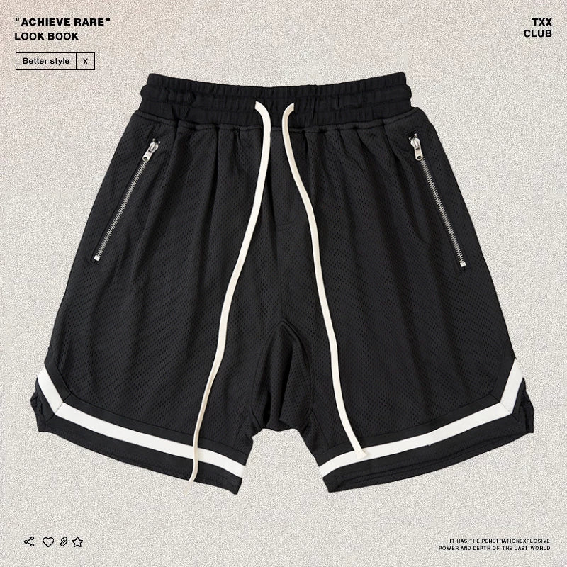 FEAR OF GOD FOG Season 5 Main Line Sports Basketball Pants High Street Loose Trendy Brand Mesh Five Point Shorts