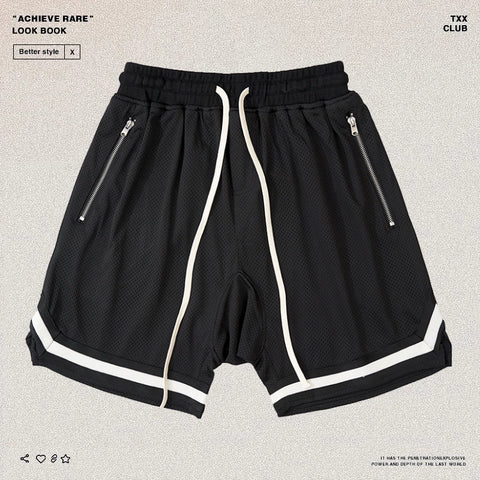 FEAR OF GOD FOG Season 5 Main Line Sports Basketball Pants High Street Loose Trendy Brand Mesh Five Point Shorts