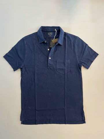 J.CREW Pure Cotton Solid-color Polo Shirt
