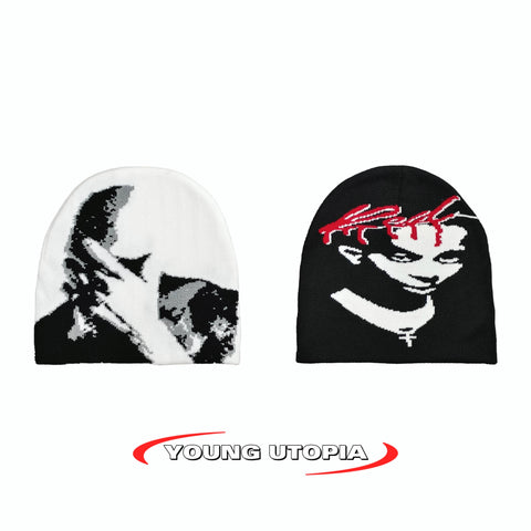 American Streetwear Playboi Carti Style Slouchy Beanie