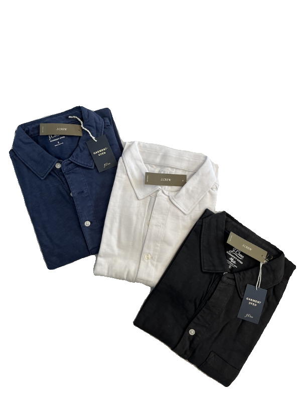 J.CREW Pure Cotton Solid-color Polo Shirt