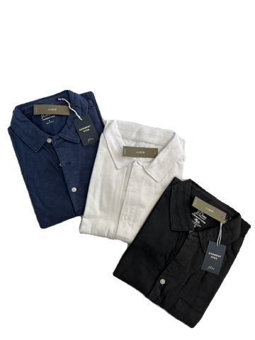 J.CREW Pure Cotton Solid-color Polo Shirt