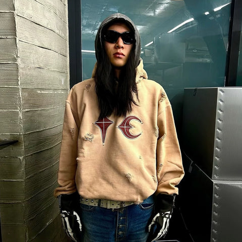 Thug Club Stained Wrinkled Vintage Hoodie