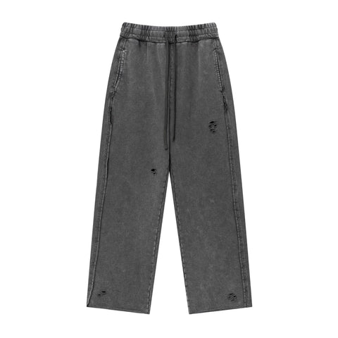 KANYE stretchable distressed loose jogger pants