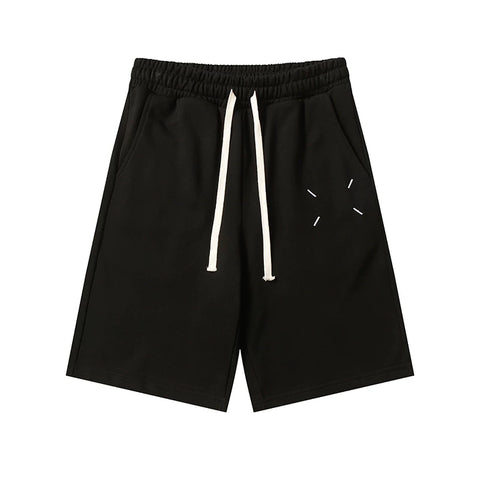 MM Maji Minimalist Digital Four Corner Embroidered Pentagram Pants High Street Trendy Brand Men's and Women's Loose Casual Drawstring Sports Shorts
