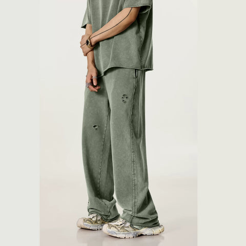 Kanye's distressed washed-out casual pants