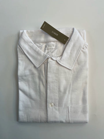 J.CREW Pure Cotton Solid-color Polo Shirt