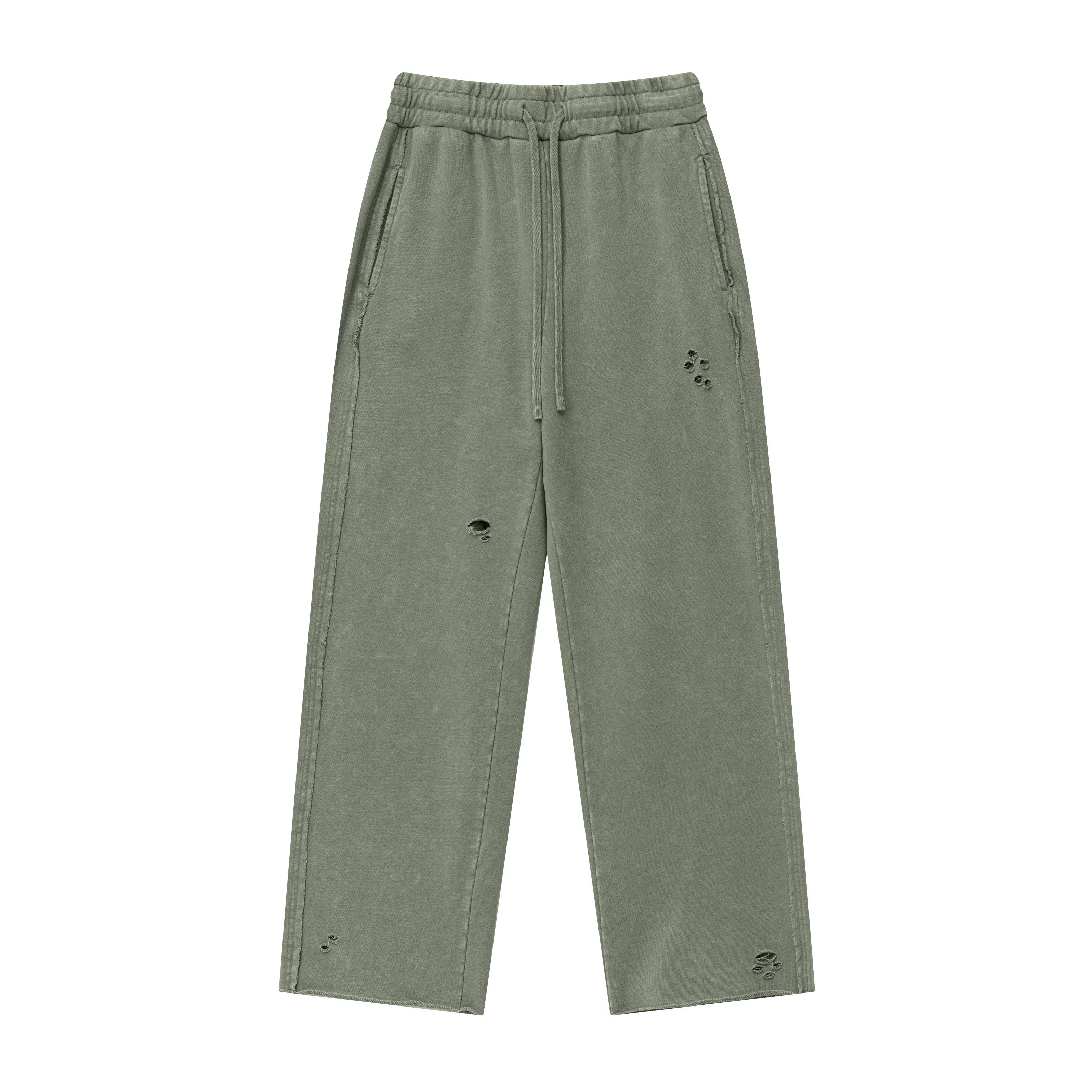 KANYE stretchable distressed loose jogger pants