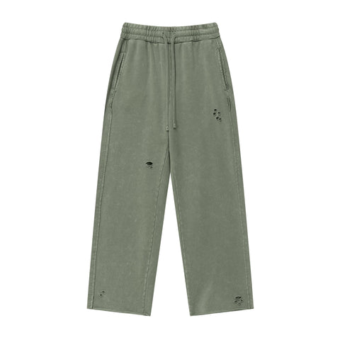 KANYE stretchable distressed loose jogger pants