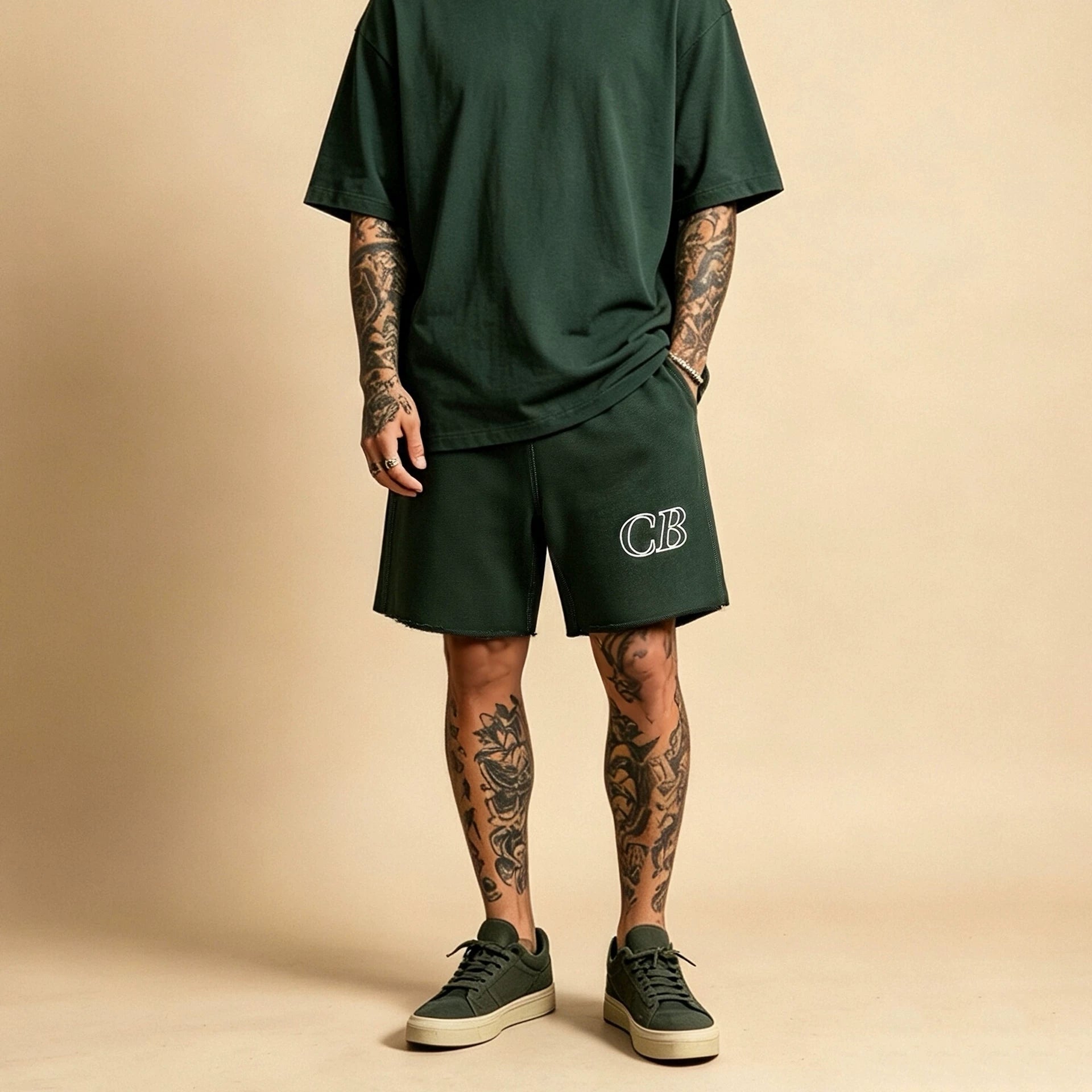 Cole Buxton minimalist letter printed five quarter pants American fashion brand men's and women's loose casual sports shorts