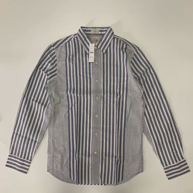 J.CREW Pure Cotton Oxford Blouse with Stripes Shirt
