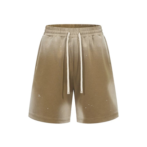 KANYE washed and distressed casual shorts