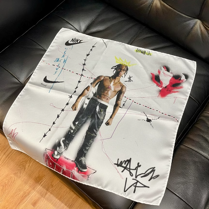 Kanye Inspired Streetwear Rap Album Print Headscarf