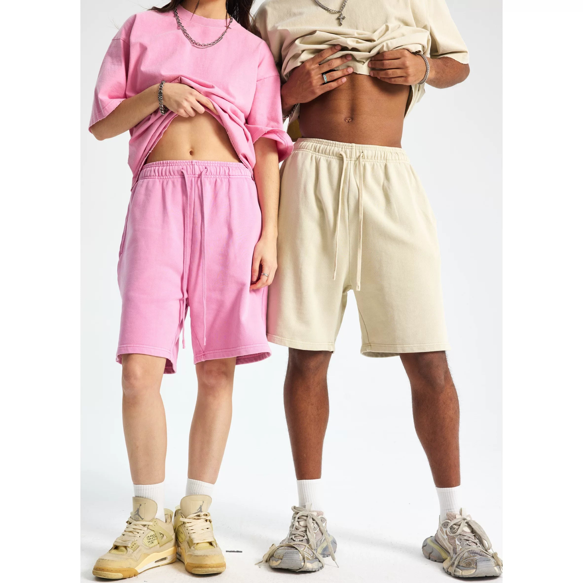 KANYE Washed Hip-Hop Sportswear Shorts