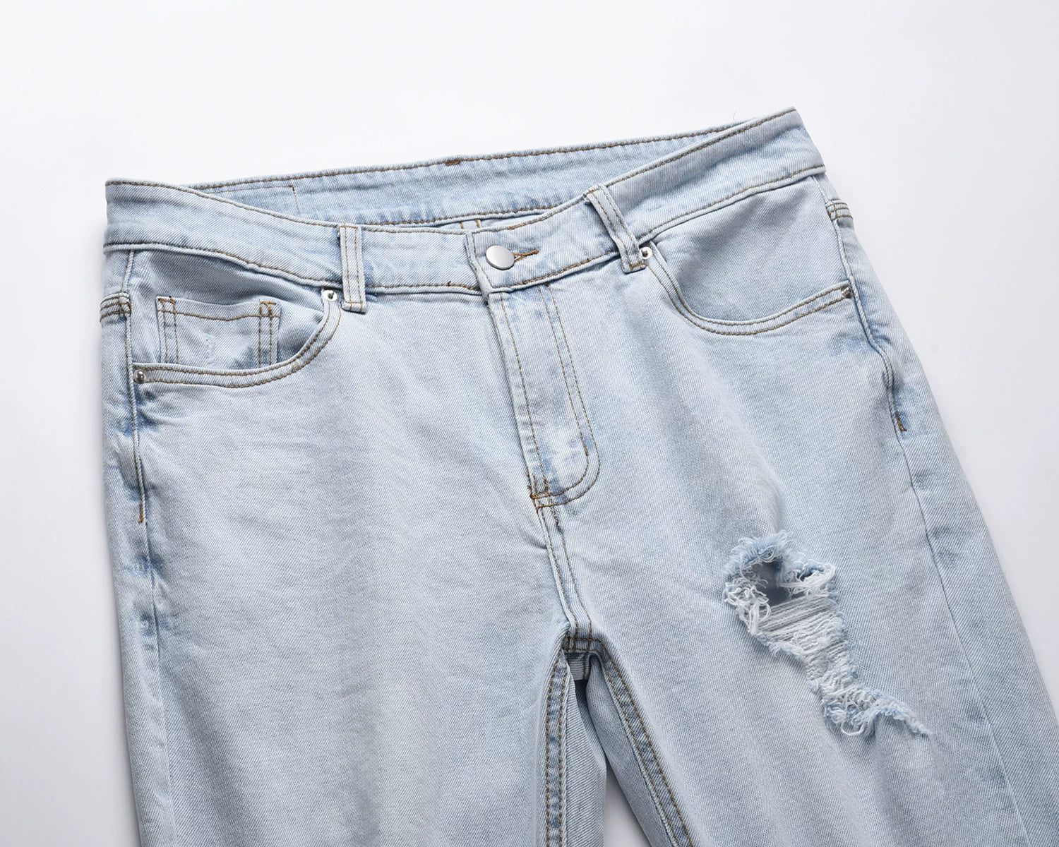 Kanye's identical street hip-hop distressed jeans