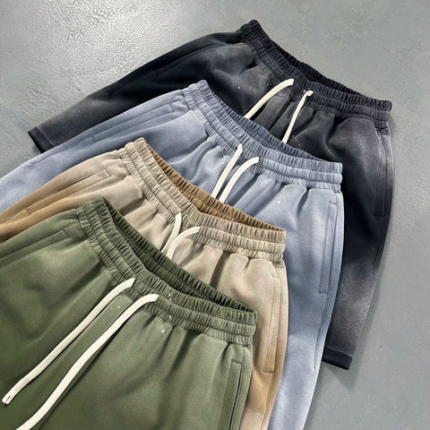 KANYE washed and distressed casual shorts