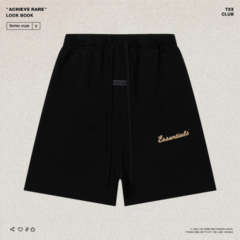 Fear of Go Minimalist Letter Embroidery Casual Shorts